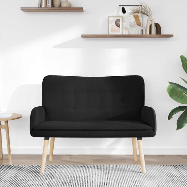2-sits soffa Svart 115 x 61 x 87 cm Bouclé