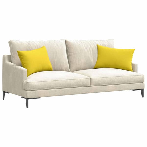 Sofakuddar 2 pcs Ljusgul 60 x 40 cm tyg