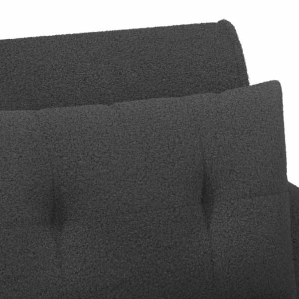 Loveseat med knapprapport Mörkgrå 117 x 67 x 77 cm Bouclé