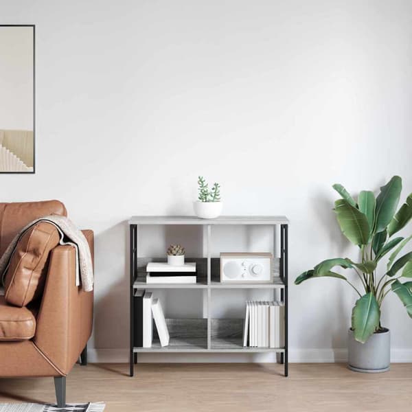 Hyllsystem Grå Sonoma 82 x 32 x 79 cm Konstruerat trä