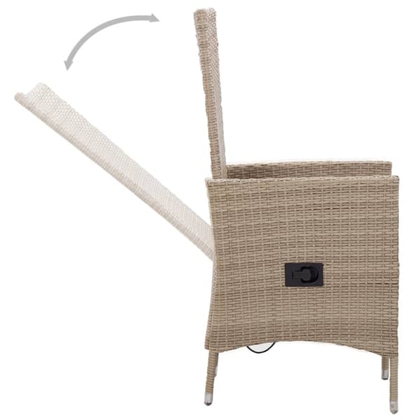 Matgrupp för trädgården med dynor 7 delar beige