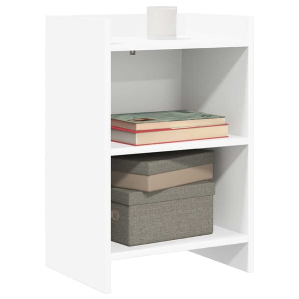 Sängbord Vit 40 x 30 x 60 cm Konstruerat trä