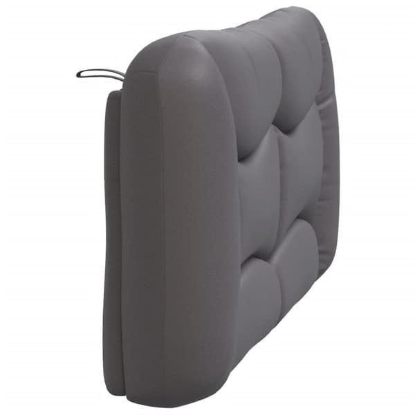 Headboard Cushion "Hvar" Grey 140 cm Faux Leather