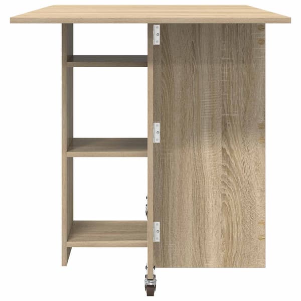 Matbord 115 x 70 x 75 cm Konstruerat trä Sonoma-ek Rektangulär