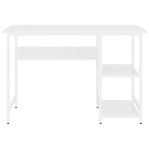 Datorbord vit 105x50x72 cm MDF och metall