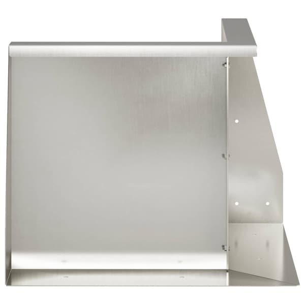 Stödvägg 2 st 50 x 50 x 30 cm Rostfritt stål Silver
