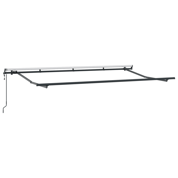 Utfällbar markis Antracit 350 x 200 cm tyg