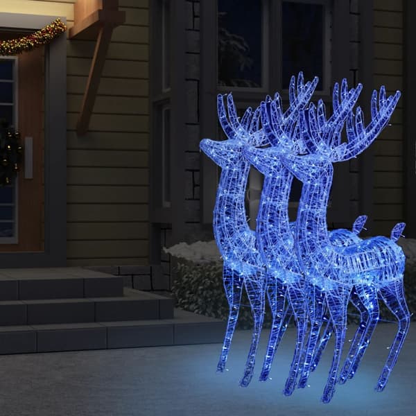 Julren 3 st akryl 250 LED 180 cm blå