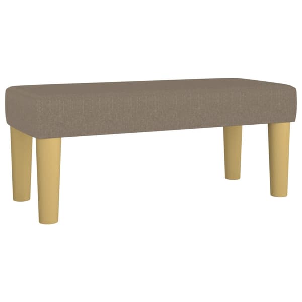 Ramsäng med madrass taupe 90x200 cm tyg
