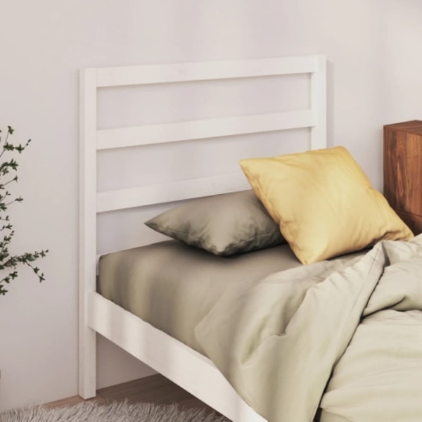 Sänggavel vit 96x4x100 cm massiv furu