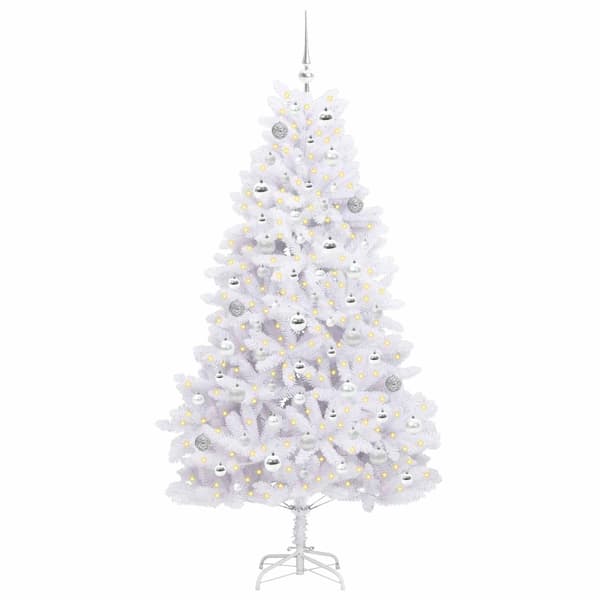 Plast Hingad Julgran Vit 180 cm PVC och stål