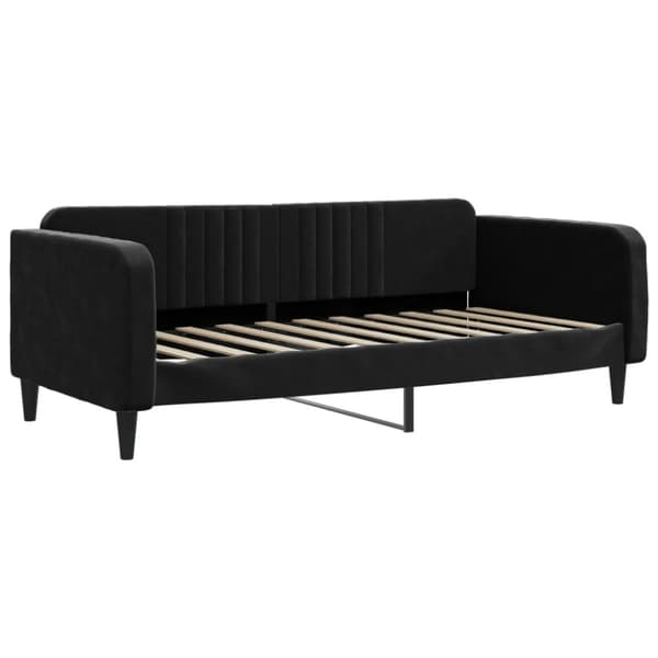 Dagbädd utdragbar svart 90x190 cm sammet