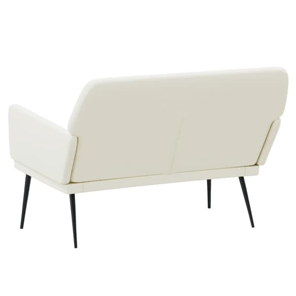 Bänk gräddvit 108x79x79 cm sammet