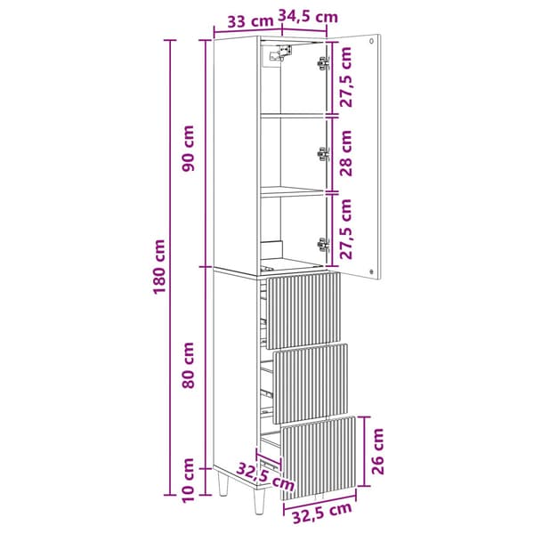 Skåpset 2 pcs Vit högglans 33 x 34,5 x 90 cm Konstruerat trä