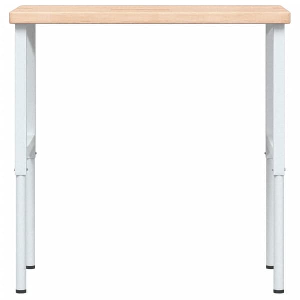 Arbetsbänk 100x60x(73-99,5) cm massiv ek rektangulär