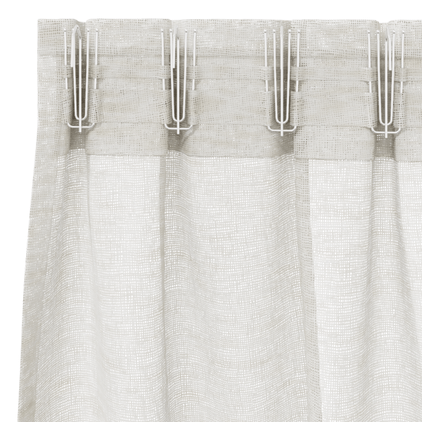 Voile Gardin 2 st Kräm 175 x 140 cm Polyester