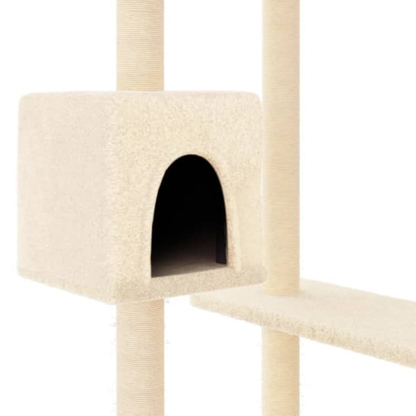 Katträd med klöspelare gräddvit 82 cm