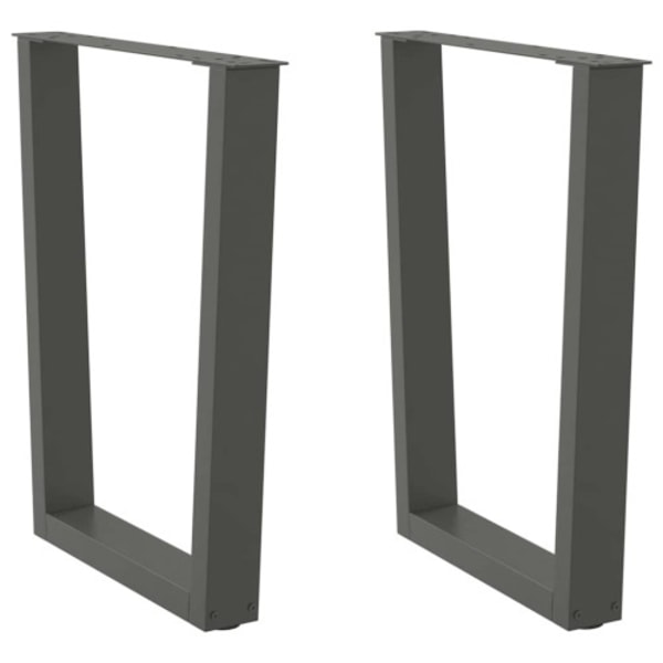 Matbordsben V-formade 2 st antracit 70x(72-73,3) cm stål