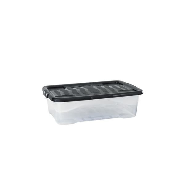 Plastlåda STRATA 30L klar med lock PP