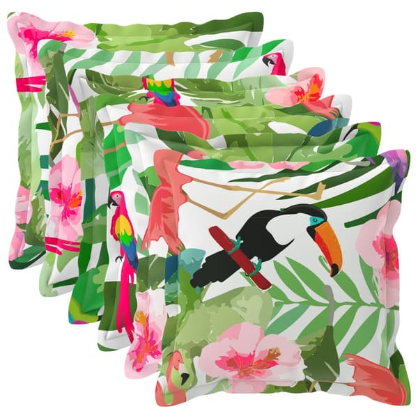 Kudde med kudde HOUTEN 6 st Flerfärgsdesign Polyester