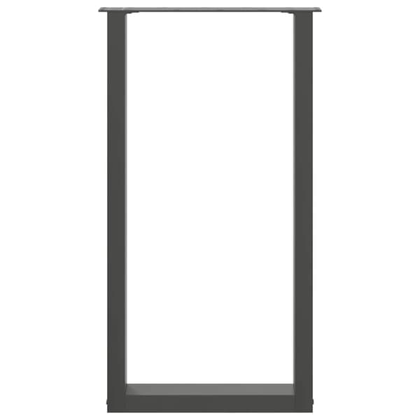 Barbordsben U-formade 2 st antracit 40x(90-91) cm stål