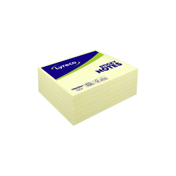 Notes LYRECO standard 75x125mm gul 12/fp