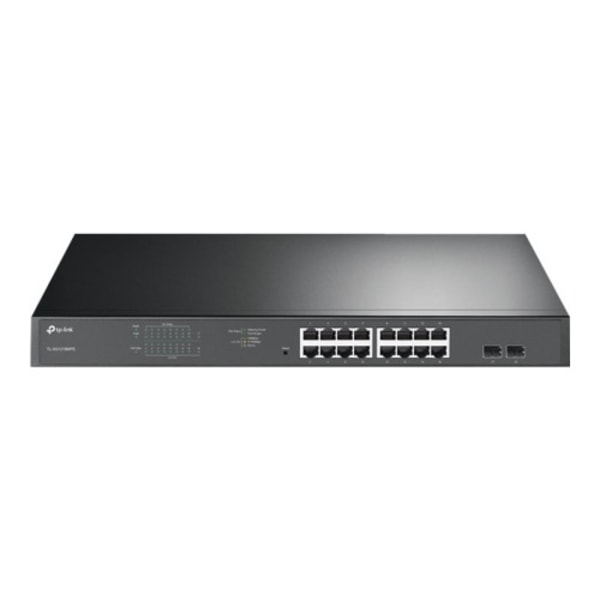 TP-Link JetStream TL-SG1218MPE - switch - 16 portar - smart - rackmonterbar Svart