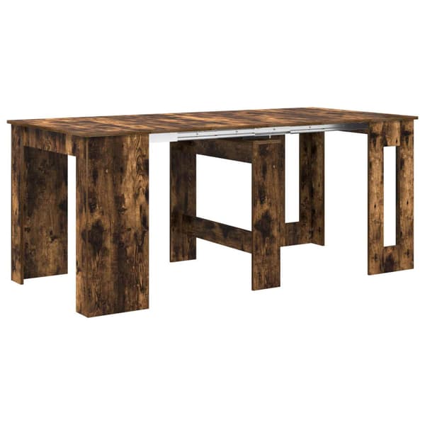 Matbord 180 x 85 x 75 cm Konstruerat trä Rökt ek Rektangulär