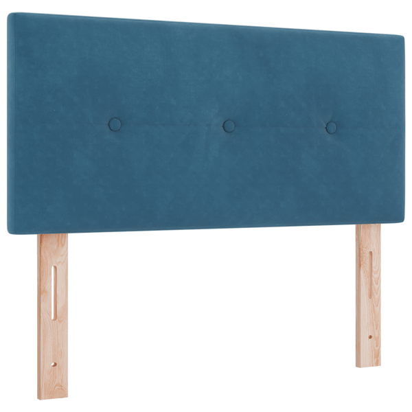 Bäddfjäder med huvudgavel Mörkblå 100 x 200 cm Sammet