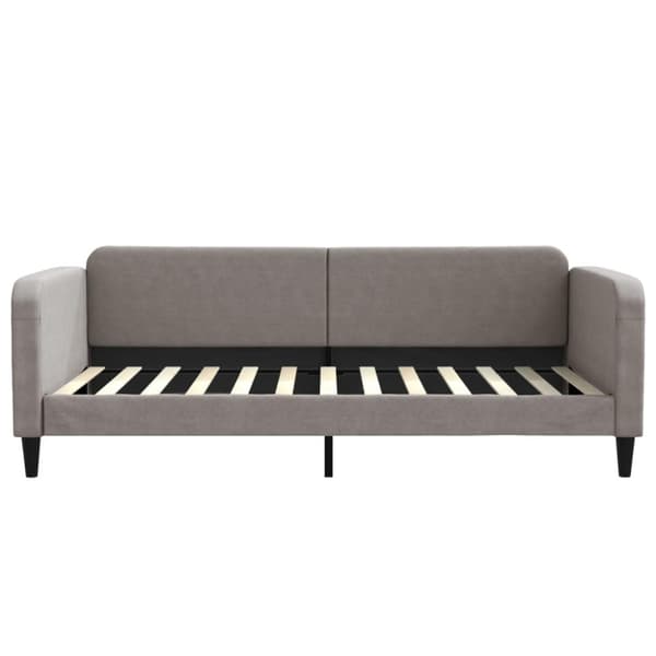 Dagbädd med madrass taupe 100x200 cm tyg