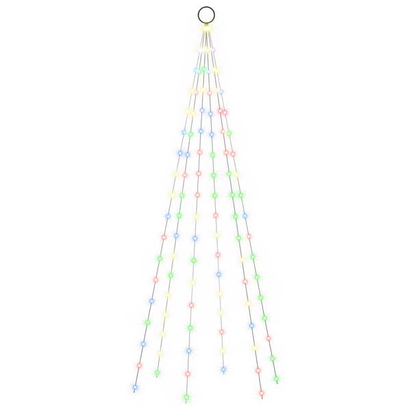 Julgransbelysning med markspett och flaggstång 180 cm