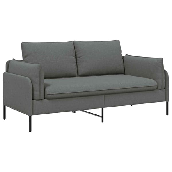 2-sits soffa Mörkgrå 188 x 81 x 89 cm Tyg