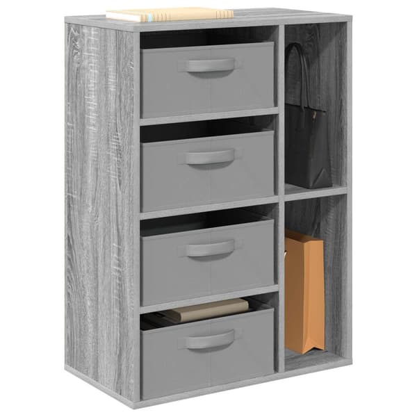 Sideboard med låda Grå Sonoma 60 x 33,5 x 84 cm