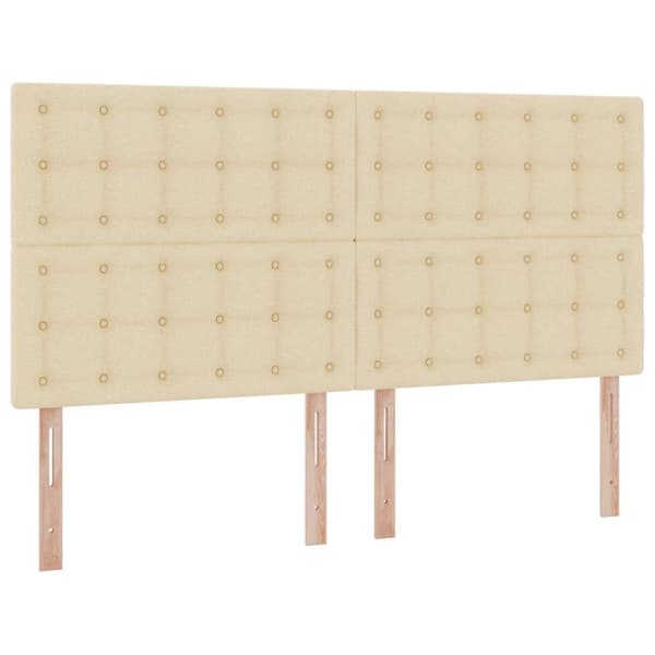 Förvaringssäng med madrass Kräm 160 x 200 cm Polyester