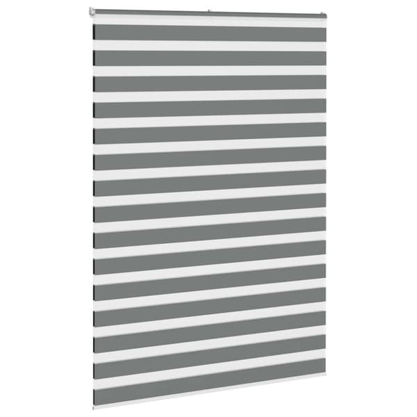 Rullgardin zebra mörkgrå 155x200 cm tyg bredd 150,9cm polyester