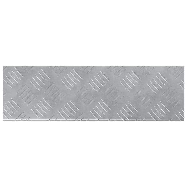 Trappsteg 10 st 60 x 18 x 2,5 cm Silver Aluminium Rektangulär