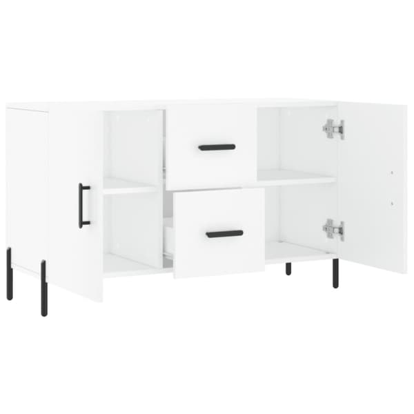 Skänk vit 100x36x60 cm konstruerat trä