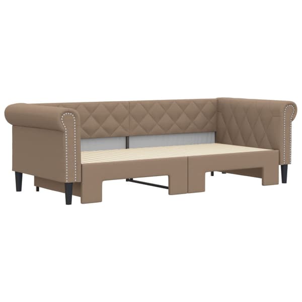 Dagbädd utdragbar cappuccino 90x200 cm konstläder