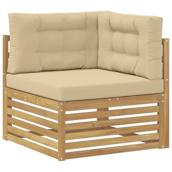 Utomhussoffset 4 pcs Vit och Beige 245,5 x 166,5 x 73 cm