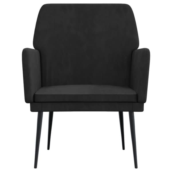 Fåtölj svart 62x79x79 cm sammet