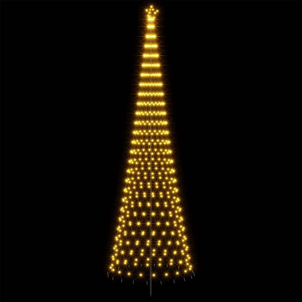 LED Julgran 500 cm 550 LED-lampor Varmvit Järn Svart