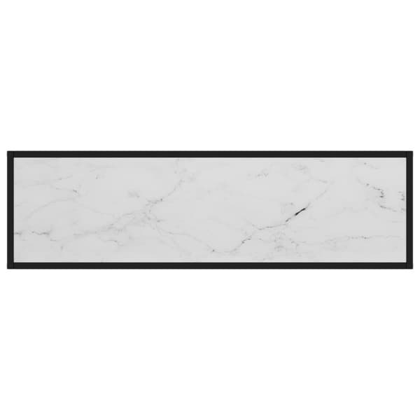 Konsolbord vit 120x35x75 cm härdat glas