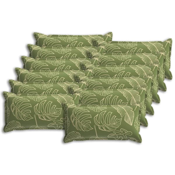 Kuddöverdrag 12 st HOUTEN Bladdesign 40 x 80 cm Polyester