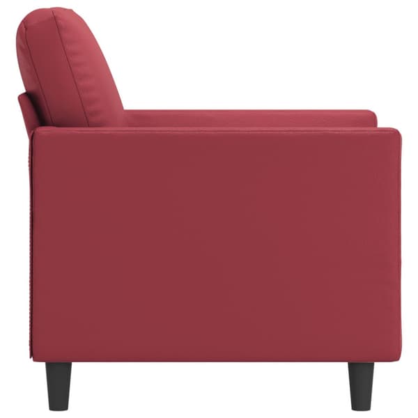 Fåtölj vinröd 60 cm Konstläder