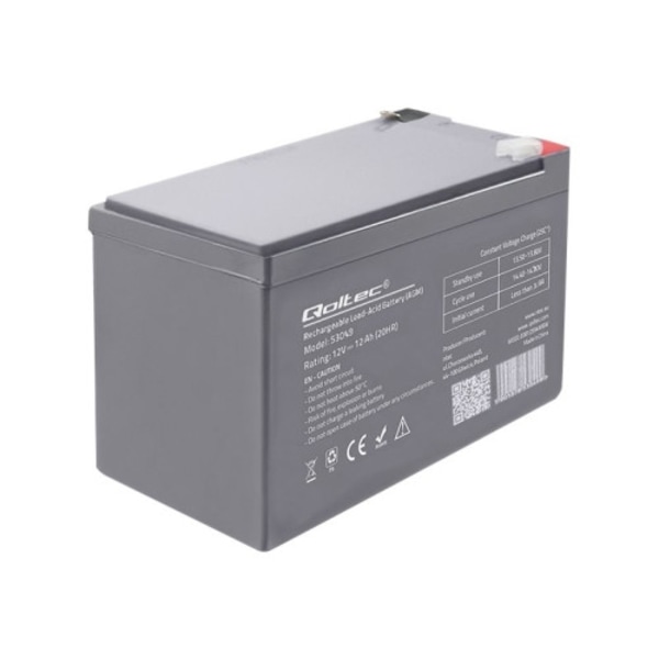Qoltec 53049 - UPS-batteri - Bly-syra - 12 Ah