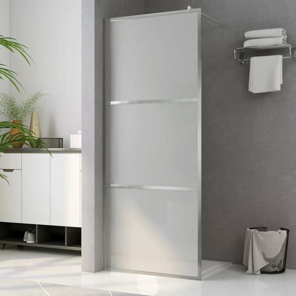 Duschvägg med helfrostat ESG-glas 80x195 cm