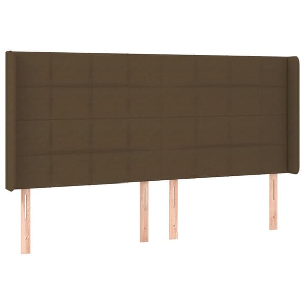 LED Box Säng med huvudgavel tyg