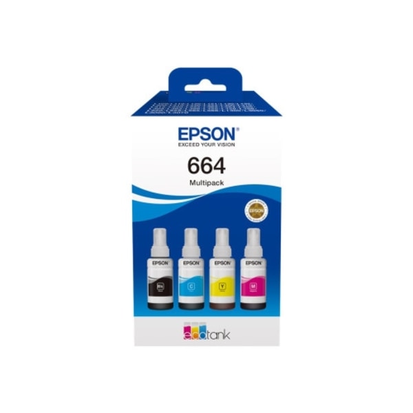 Epson EcoTank 664 - 4-pack - svart, magenta, cyan, gul - original - bläcktank