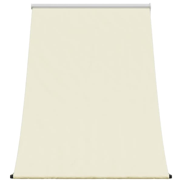 Infällbar markis gräddvit 100x150 cm tyg och stål