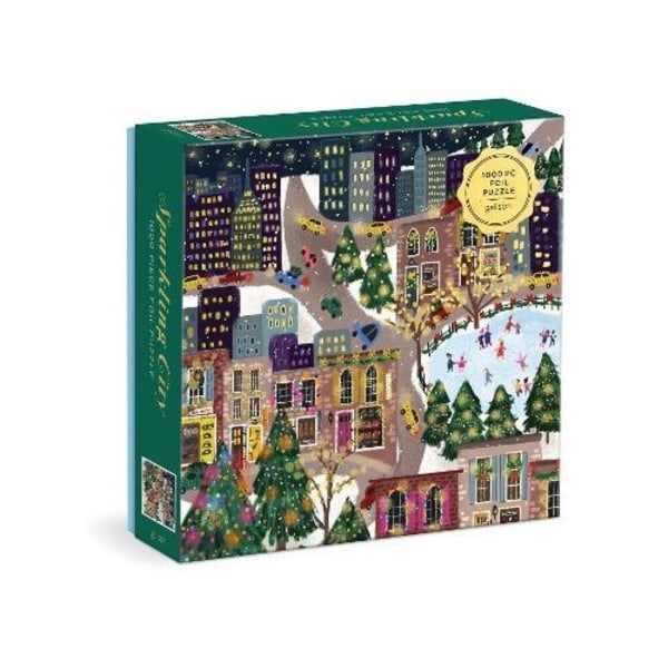 Joy Laforme Sparkling City 1000 Piece Foil Puzzle In a Square Box (bok, eng)